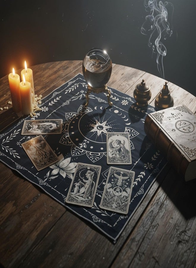 سكويشي قماش التارو، قماش التارو للتوزيع، سجادة مربعة للتنبؤ بقراءة بطاقات التارو، طقوس روحية، جلسات تأمل - Image 2